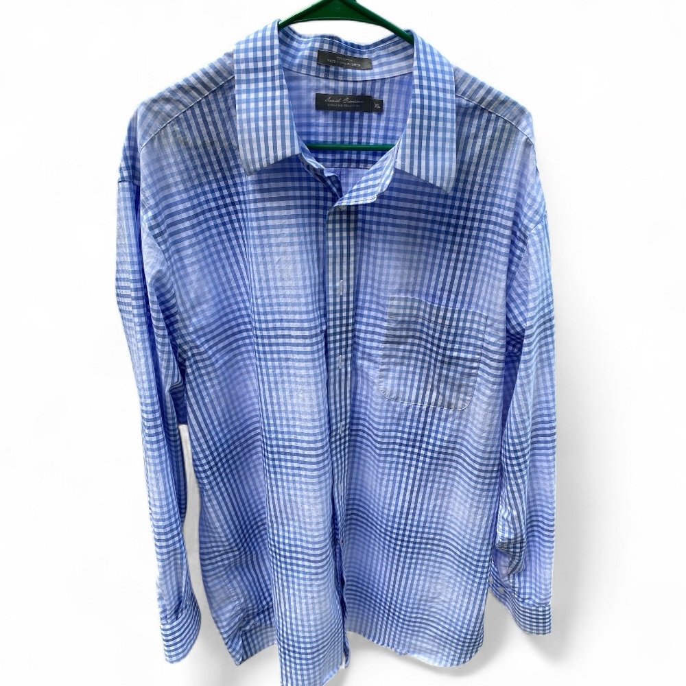 Daniel Cremieux Signature Collection Blue Plaid Long Sleeve Shirt Men’s XL